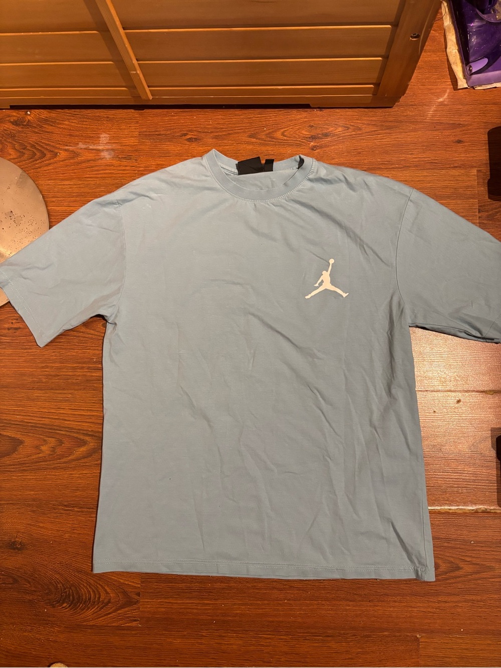Jordan Light Blue Short Sleeve Tee with White Jumpman
